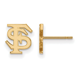 10k Gold LogoArt Florida State University F-S Extra Small Post Earrings