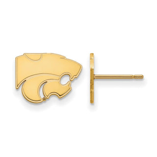 10k Gold LogoArt Kansas State University Wildcat Extra Small Post Earrings