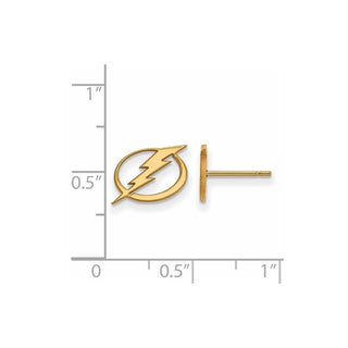 14k Gold NHL LogoArt Tampa Bay Lightning Extra Small Post Earrings