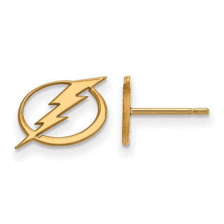 10k Gold NHL LogoArt Tampa Bay Lightning Extra Small Post Earrings