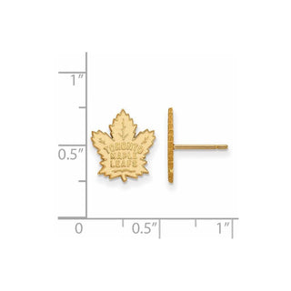 10k Gold NHL LogoArt Toronto Maple Leafs Small Post Earrings