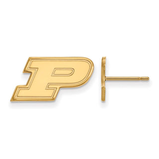 10k Gold LogoArt Purdue University Letter P Extra Small Post Earrings