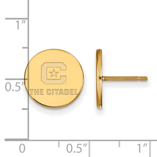 14k Yellow Gold LogoArt The Citadel Small Post Earrings