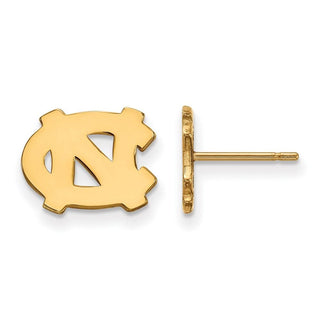 10k Gold LogoArt University of North Carolina N-C Extra Small Post Earrings