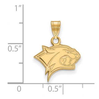 14k Gold LogoArt University of New Hampshire Wildcat Small Pendant