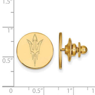 Sterling Silver Gold-plated LogoArt Arizona State University Pitchfork Lapel Pin