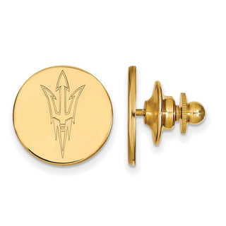 Sterling Silver Gold-plated LogoArt Arizona State University Pitchfork Lapel Pin