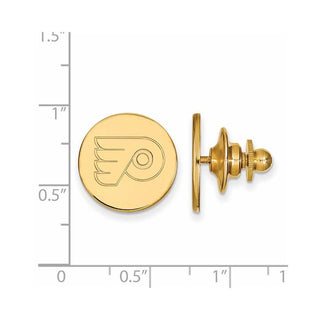Sterling Silver Gold-plated NHL LogoArt Philadelphia Flyers Lapel Pin