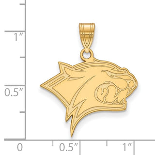 10k Gold LogoArt University of New Hampshire Wildcat Large Pendant