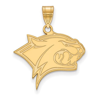 10k Gold LogoArt University of New Hampshire Wildcat Large Pendant