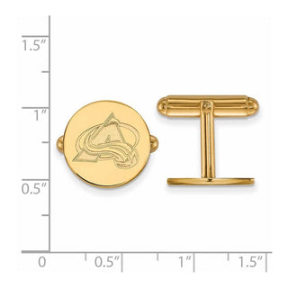 14k Gold NHL LogoArt Colorado Avalanche Cuff Links