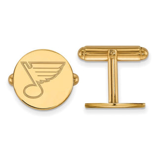 14k Gold NHL LogoArt St. Louis Blues Cuff Links