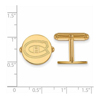 14k Gold NHL LogoArt Montreal Canadiens Cuff Links