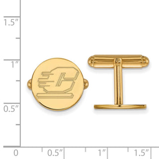 14k Gold LogoArt Central Michigan University Letter C Cuff Links