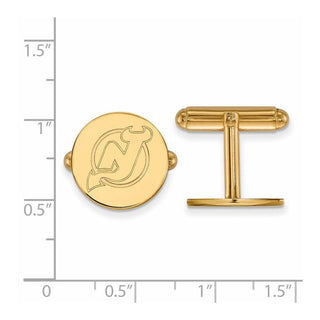 14k Gold NHL LogoArt New Jersey Devils Cuff Links