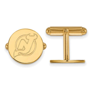 14k Gold NHL LogoArt New Jersey Devils Cuff Links