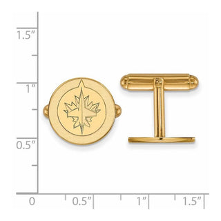 14k Gold NHL LogoArt Winnipeg Jets Cuff Links