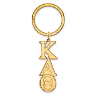 Sterling Silver Gold-plated LogoArt Kappa Alpha Theta Sorority Greek Letters Key Ring