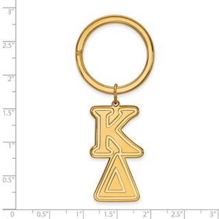 Sterling Silver Gold-plated LogoArt Kappa Delta Sorority Greek Letters Key Ring