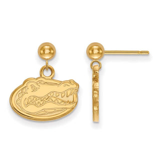 14k Gold LogoArt University of Florida Dangle Ball Post Earrings
