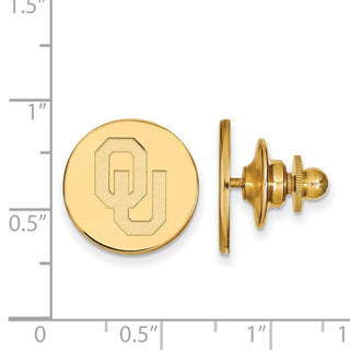 Sterling Silver Gold-plated LogoArt University of Oklahoma O-U Tie Tac