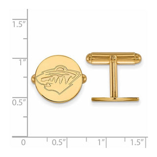 14k Gold NHL LogoArt Minnesota Wild Cuff Links
