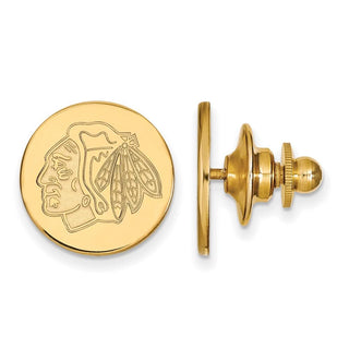 14k Gold NHL LogoArt Chicago Blackhawks Lapel Pin