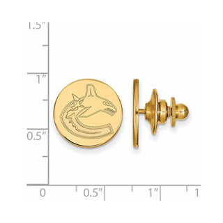 Sterling Silver Gold-plated NHL LogoArt Vancouver Canucks Lapel Pin