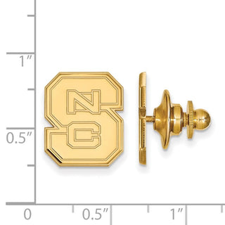14k Gold LogoArt North Carolina State University N-C-S Lapel Pin