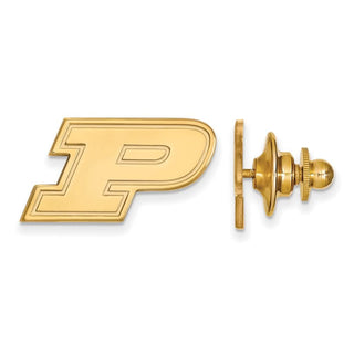 Sterling Silver Gold-plated LogoArt Purdue University Letter P Lapel Pin