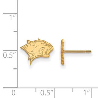 14k Gold LogoArt University of New Hampshire Wildcat Extra Small Post Earrings
