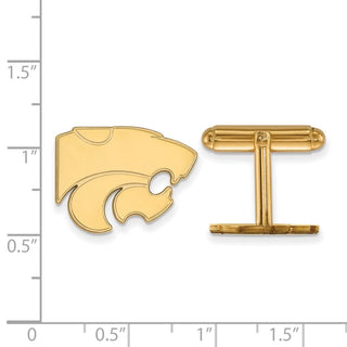 14k Gold LogoArt Kansas State University Wildcat Cuff Links