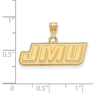 10k Gold LogoArt James Madison University J-M-U Small Pendant