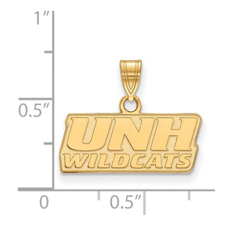 Sterling Silver Gold-plated LogoArt University of New Hampshire Small Pendant GP013UNH