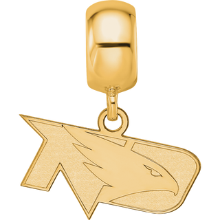 Sterling Silver Gold-plated LogoArt University of North Dakota Extra Small Dangle Bead Charm