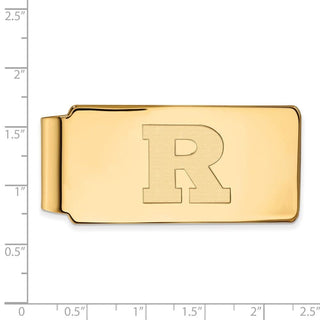 10k Gold LogoArt Rutgers University Letter R Money Clip