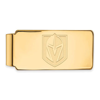 Sterling Silver Gold-plated NHL LogoArt NHL Vegas Golden Knights Money Clip