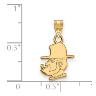 Sterling Silver Gold-plated LogoArt Appalachian State University Mountaineer Small Pendant