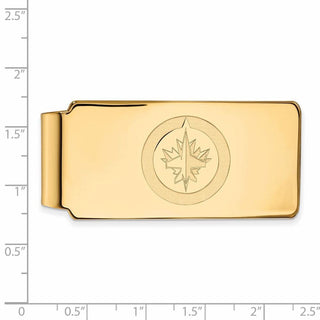 10k Gold NHL LogoArt Winnipeg Jets Money Clip