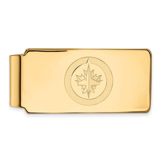 10k Gold NHL LogoArt Winnipeg Jets Money Clip