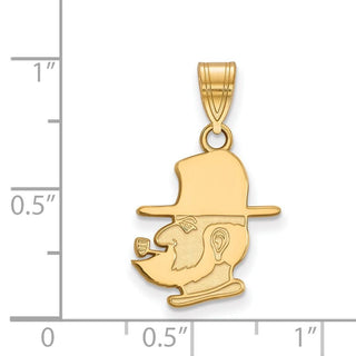 10k Gold LogoArt Appalachian State University Mountaineer Medium Pendant