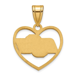 Sterling Silver Gold-plated LogoArt Oklahoma State University O-S-U Heart Pendant