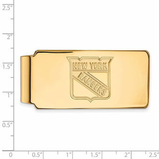 10k Gold NHL LogoArt New York Rangers Money Clip