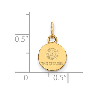 Sterling Silver w/Gold-plating LogoArt The Citadel XS Pendant