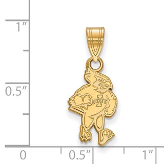 14k Gold LogoArt Iowa State University Cardinal Medium Pendant