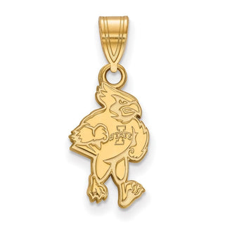 14k Gold LogoArt Iowa State University Cardinal Medium Pendant