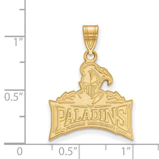 10k Gold LogoArt Furman University Paladins Large Pendant