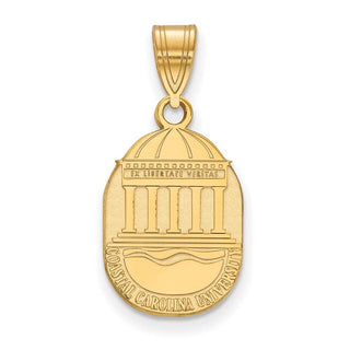 Sterling Silver Gold-plated LogoArt Coastal Carolina University Medium Crest Pendant