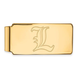 10k Gold LogoArt University of Louisville Letter L Money Clip