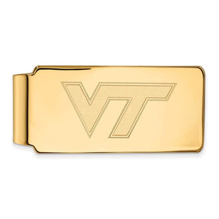 Sterling Silver Gold-plated LogoArt Virginia Tech V-T Money Clip